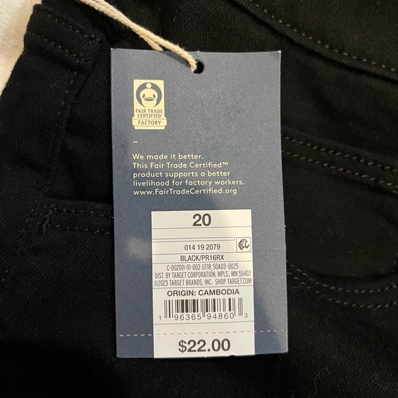 Universal Thread Plus Size Black High-Rise Midi Jean Shorts Size 20 - Picture 6 of 8